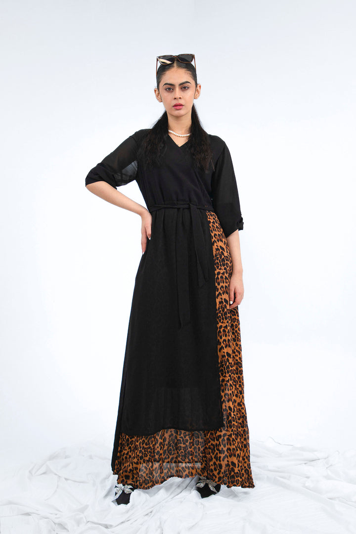 Layered Dress Black/Brown