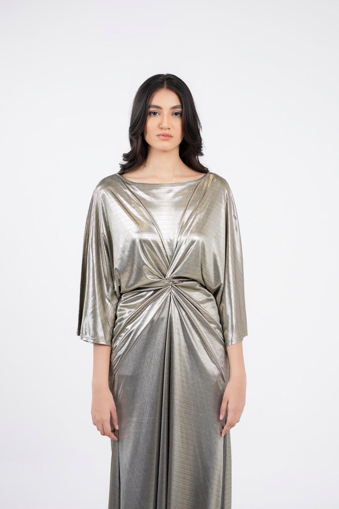 Draped Silk Dress