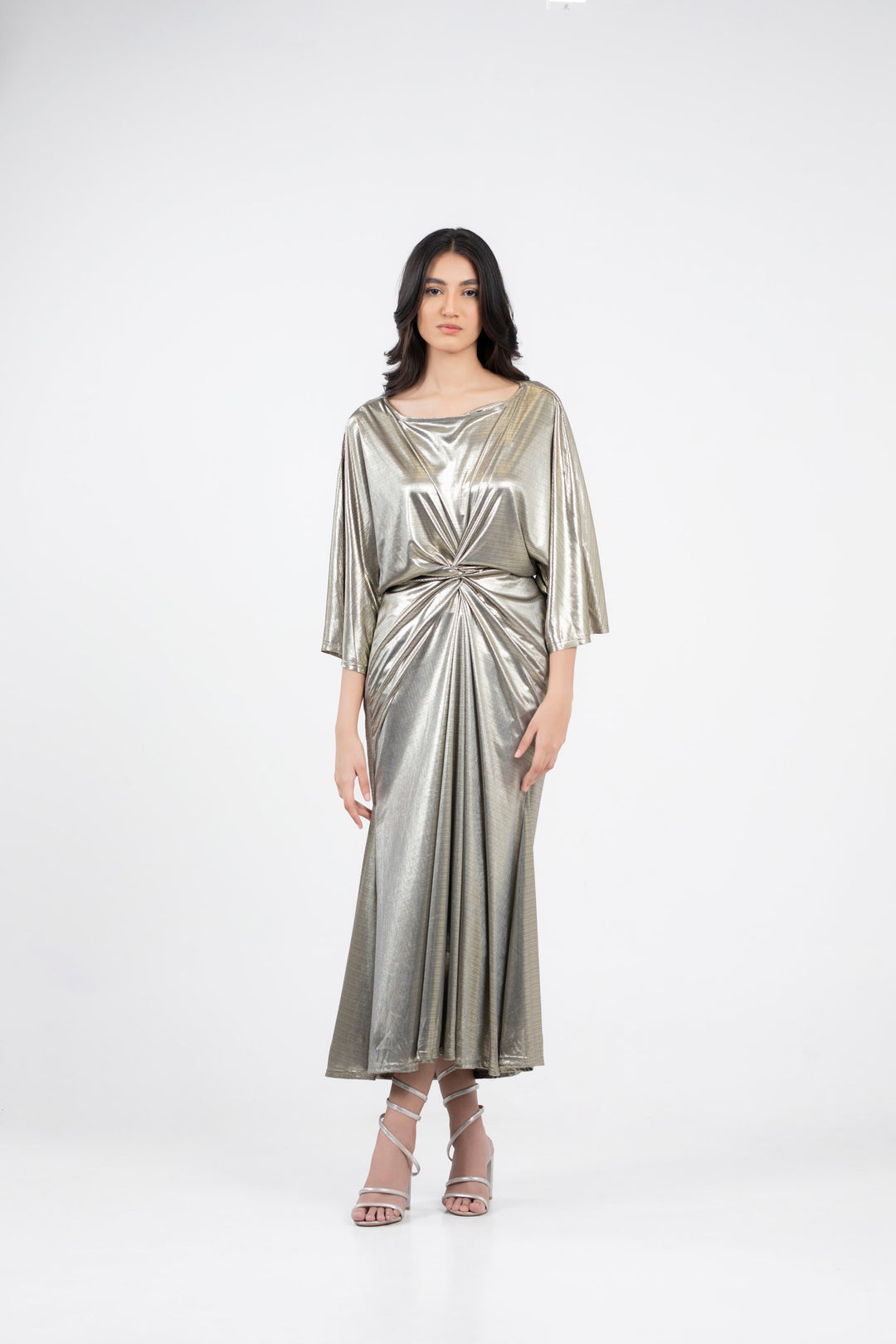 Draped Silk Dress