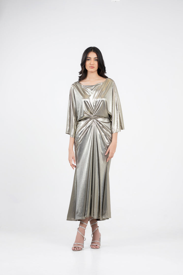 Draped Silk Dress