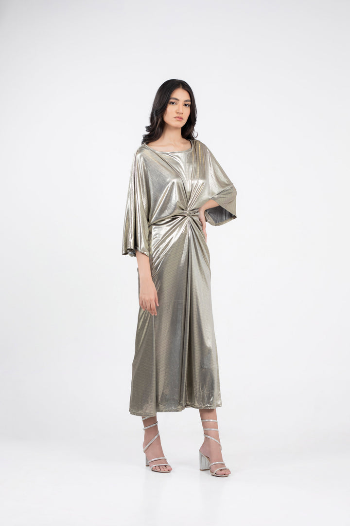 Draped Silk Dress