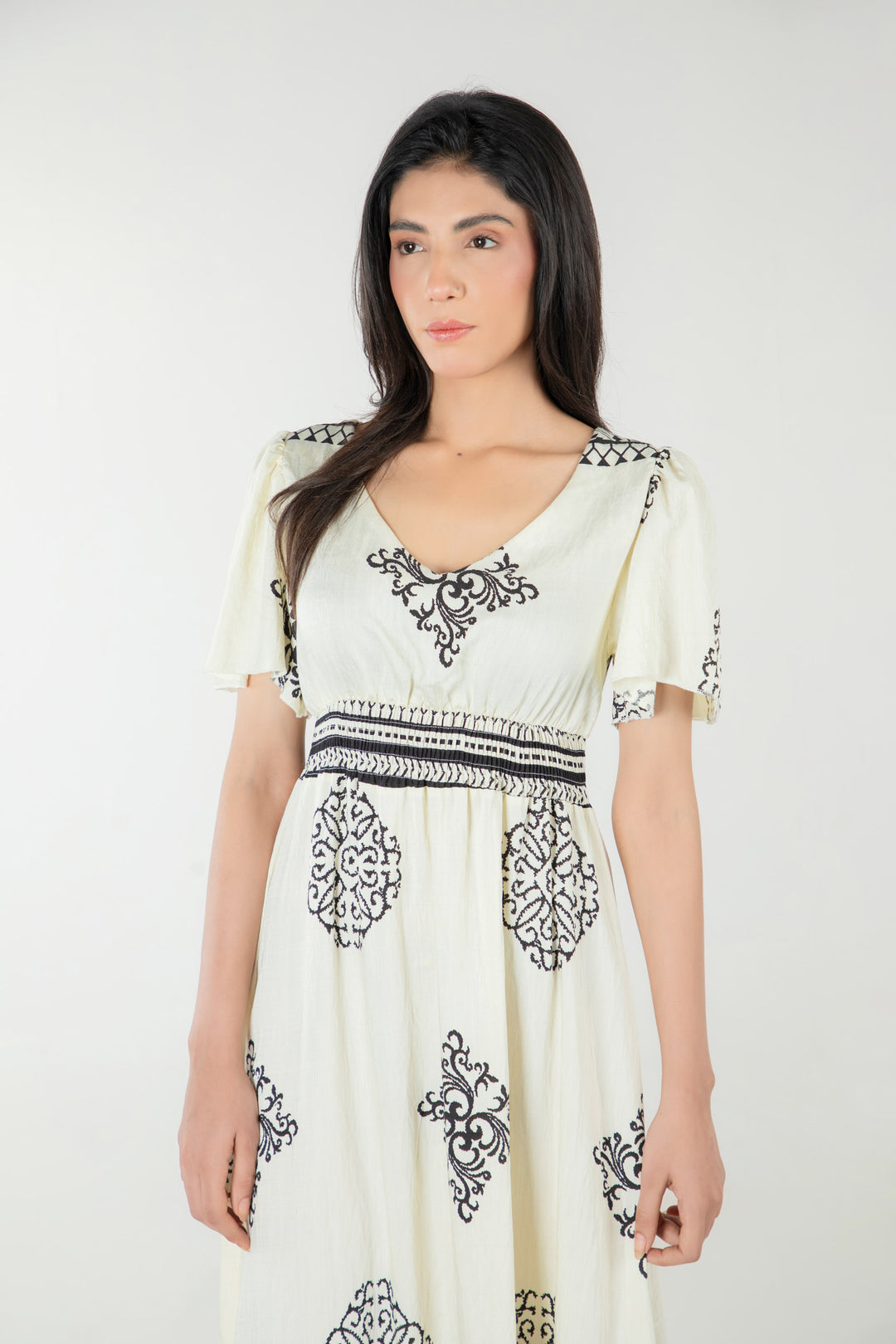 A-line Smocked Dress