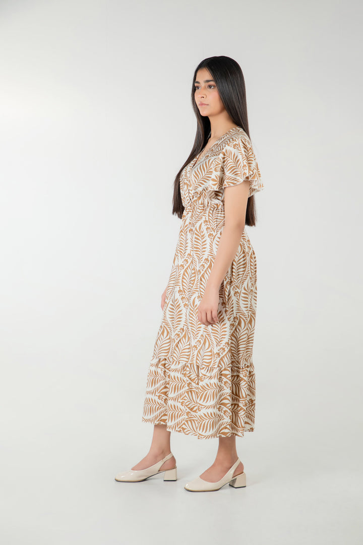Ruffled Flared Dress