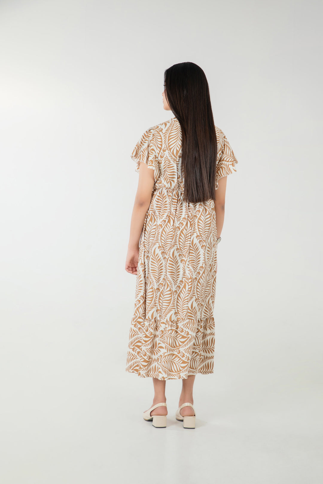 Ruffled Flared Dress