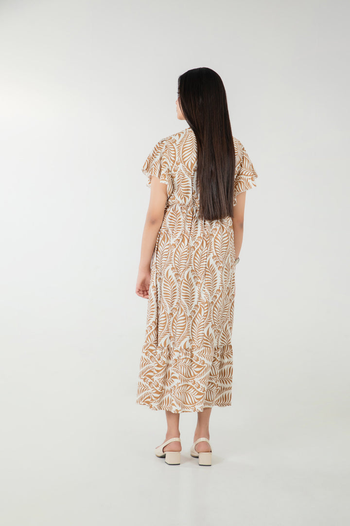 Ruffled Flared Dress