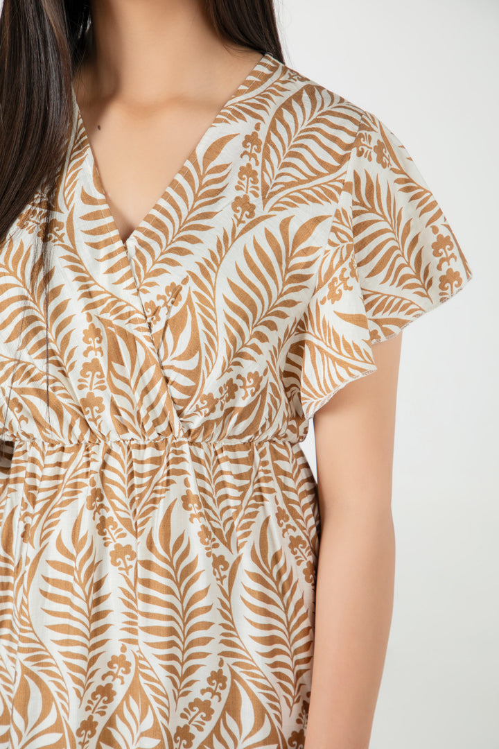 Ruffled Flared Dress