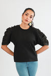 Contrasting Top Black