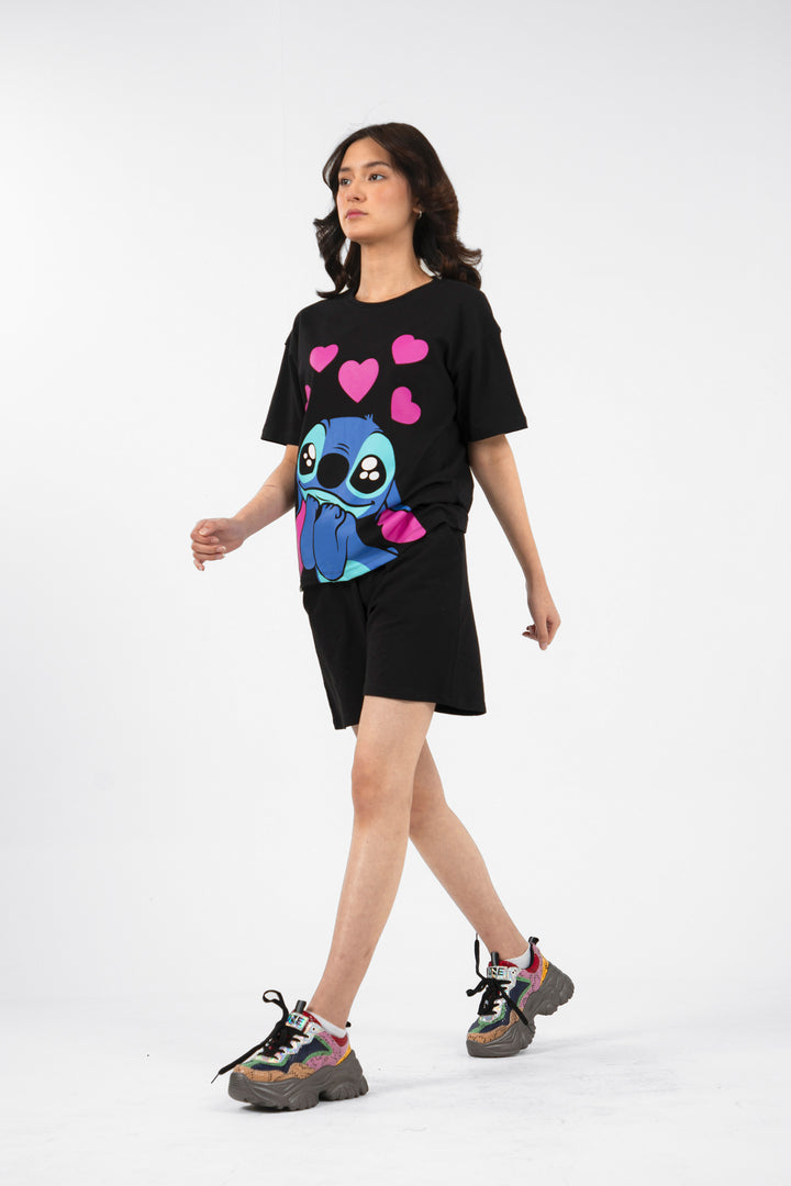 Stitch Tee Black