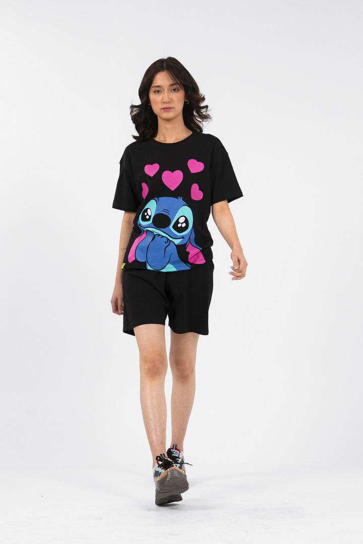 Stitch Tee Black