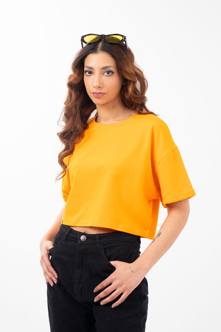 Basic Crop Tee Orange