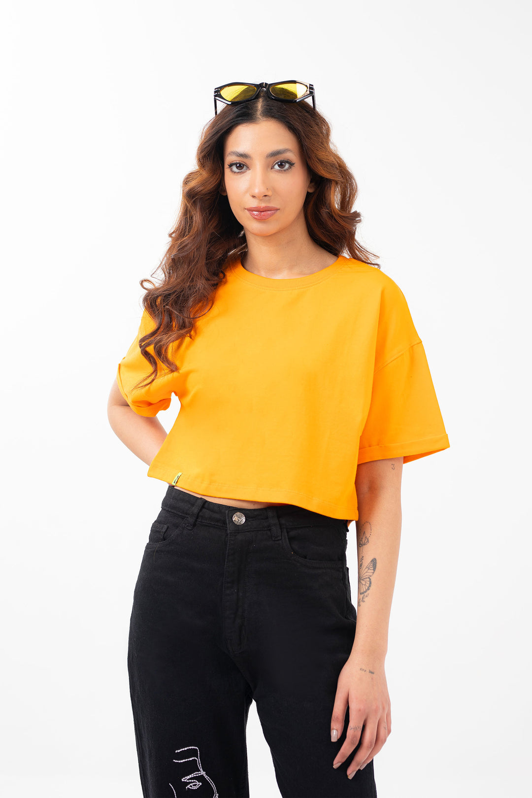 Basic Crop Tee Orange