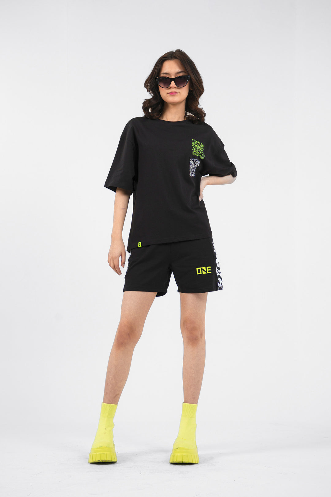 Oversize Graphic Tee Black