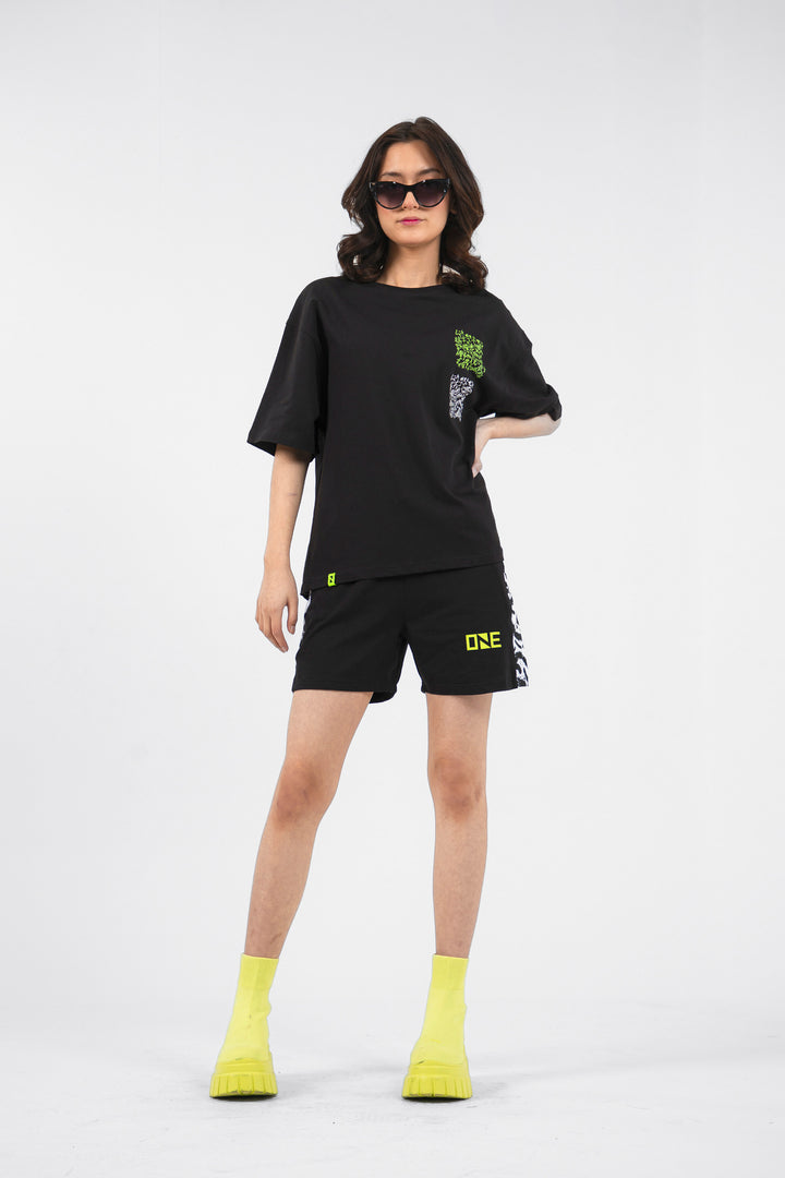 Oversize Graphic Tee Black
