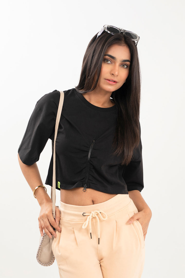 Zipped Top Black