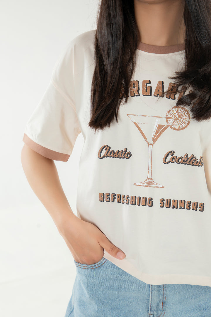 Contrasting Graphic Tee