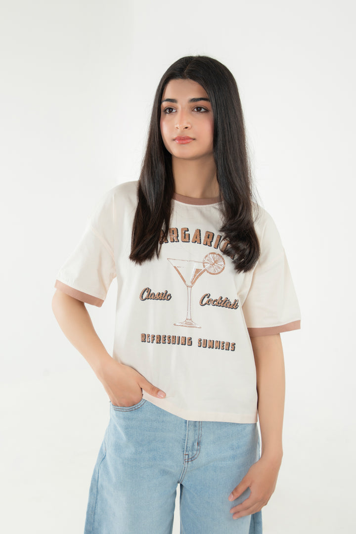 Contrasting Graphic Tee