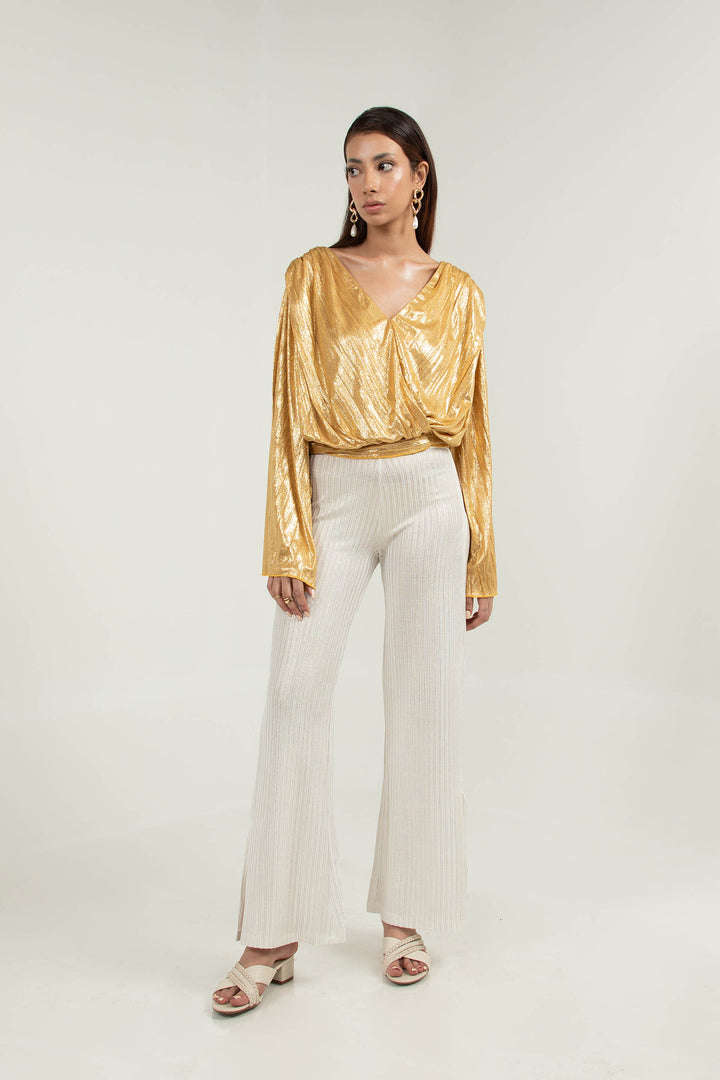 Pleated Top Gold