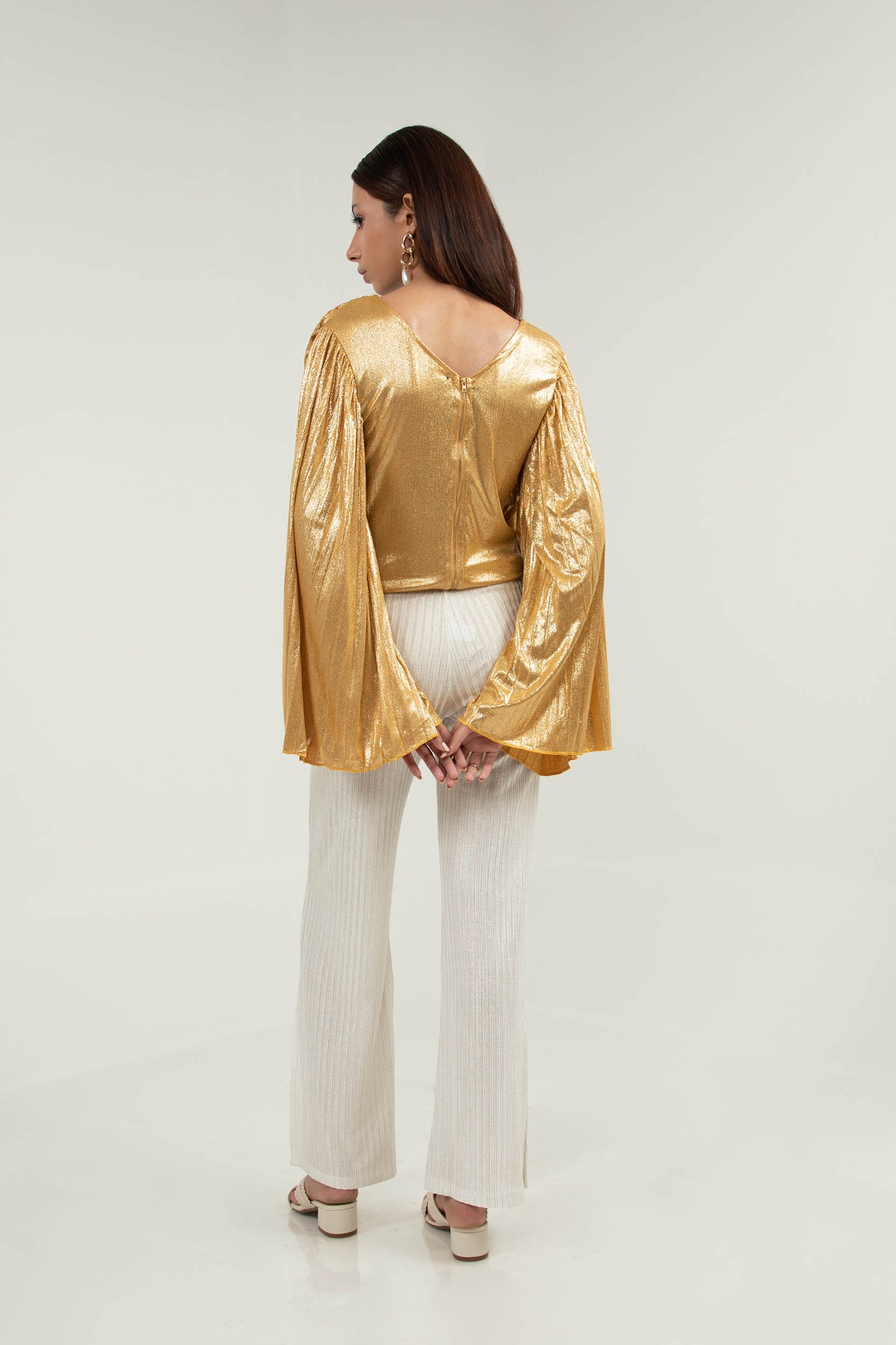 Pleated Top Gold