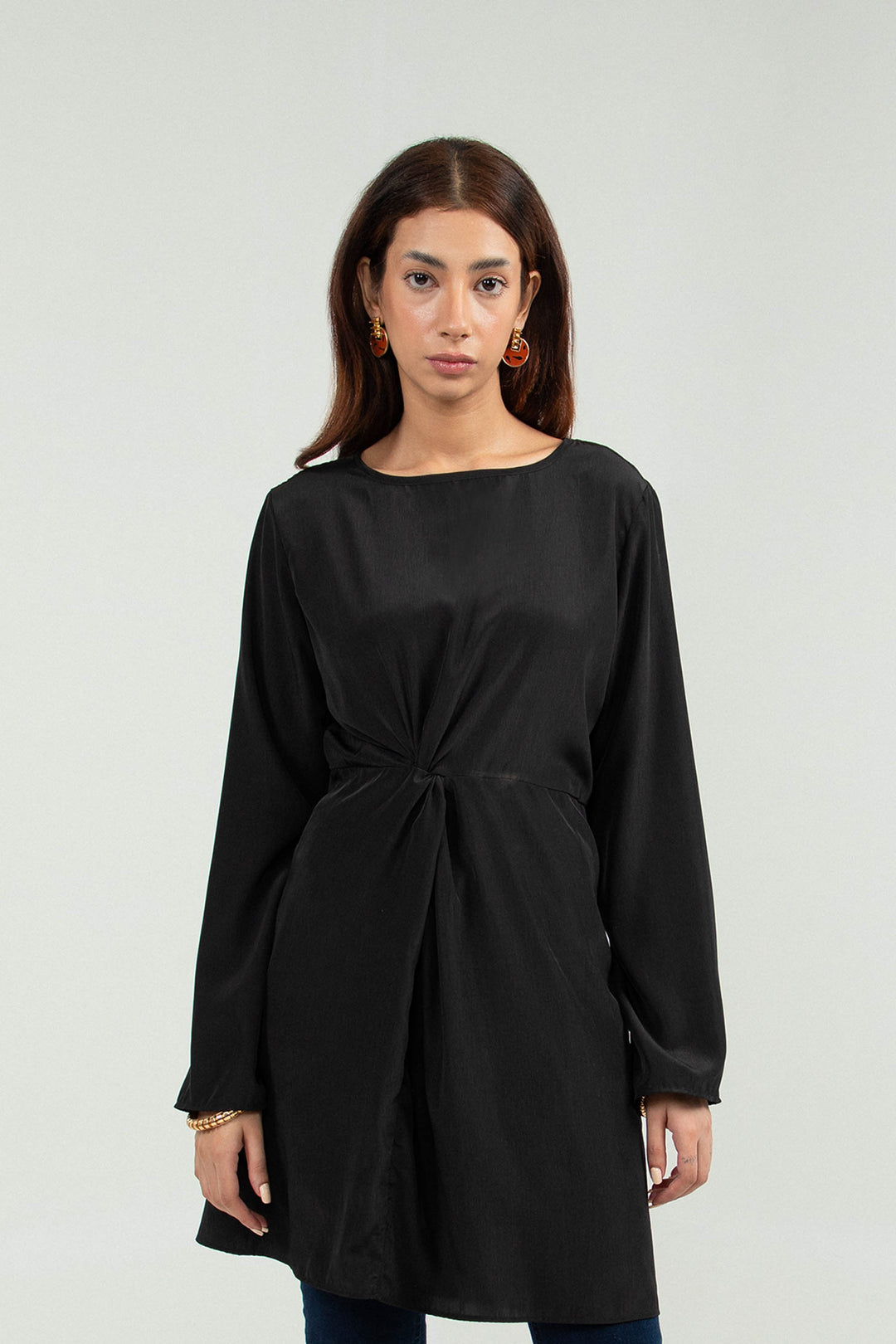 Draped Top Black