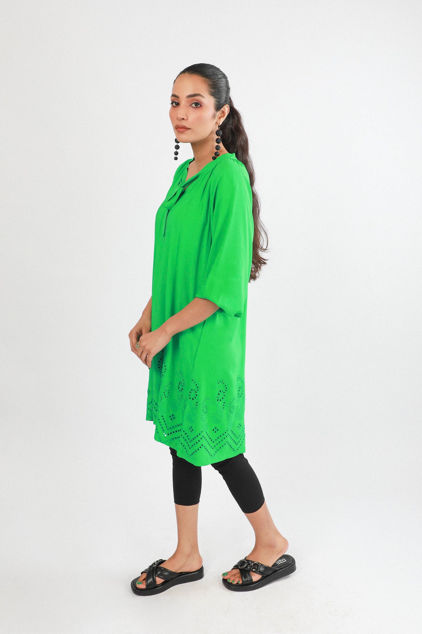 Embroidered Tunic Green