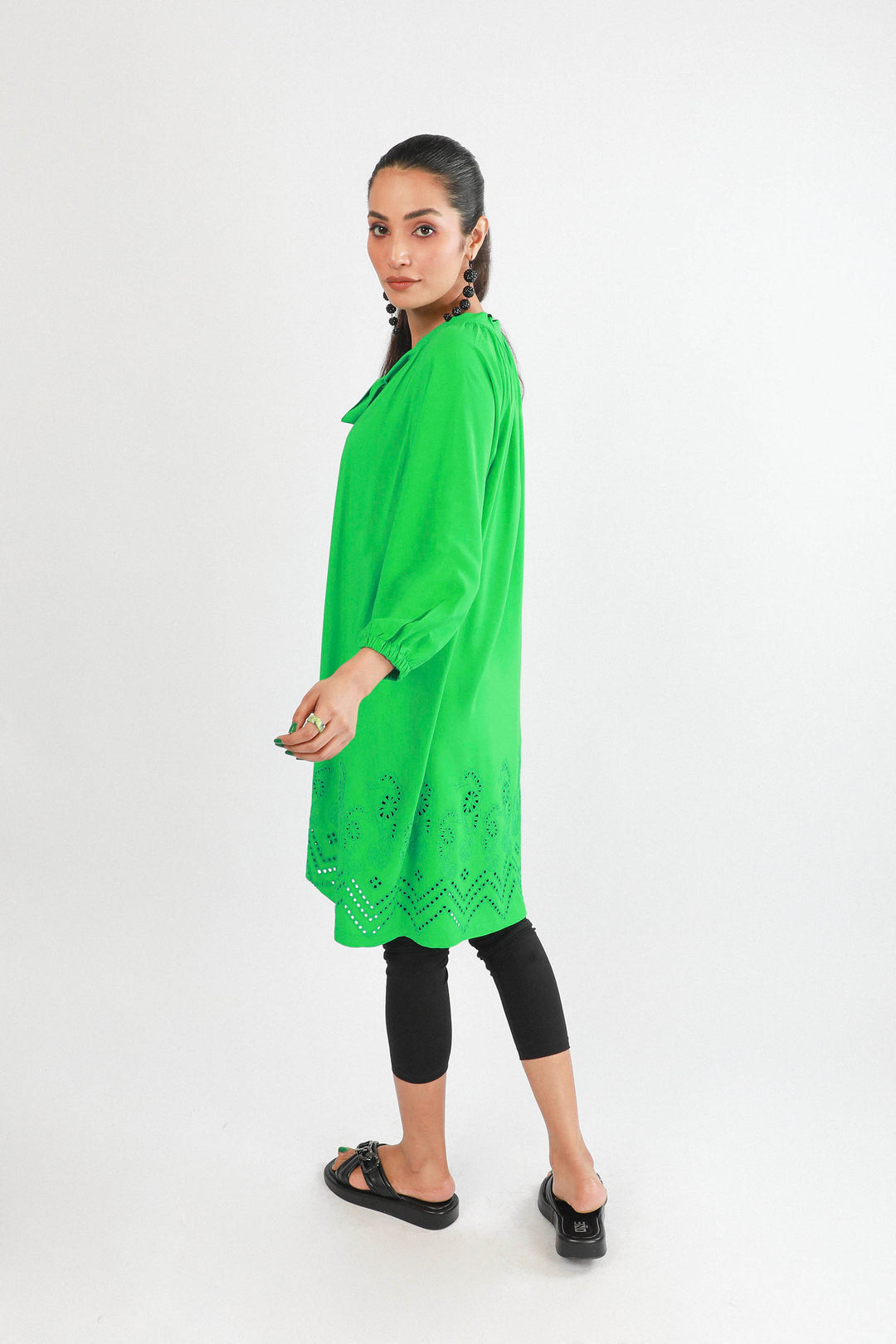 Embroidered Tunic Green