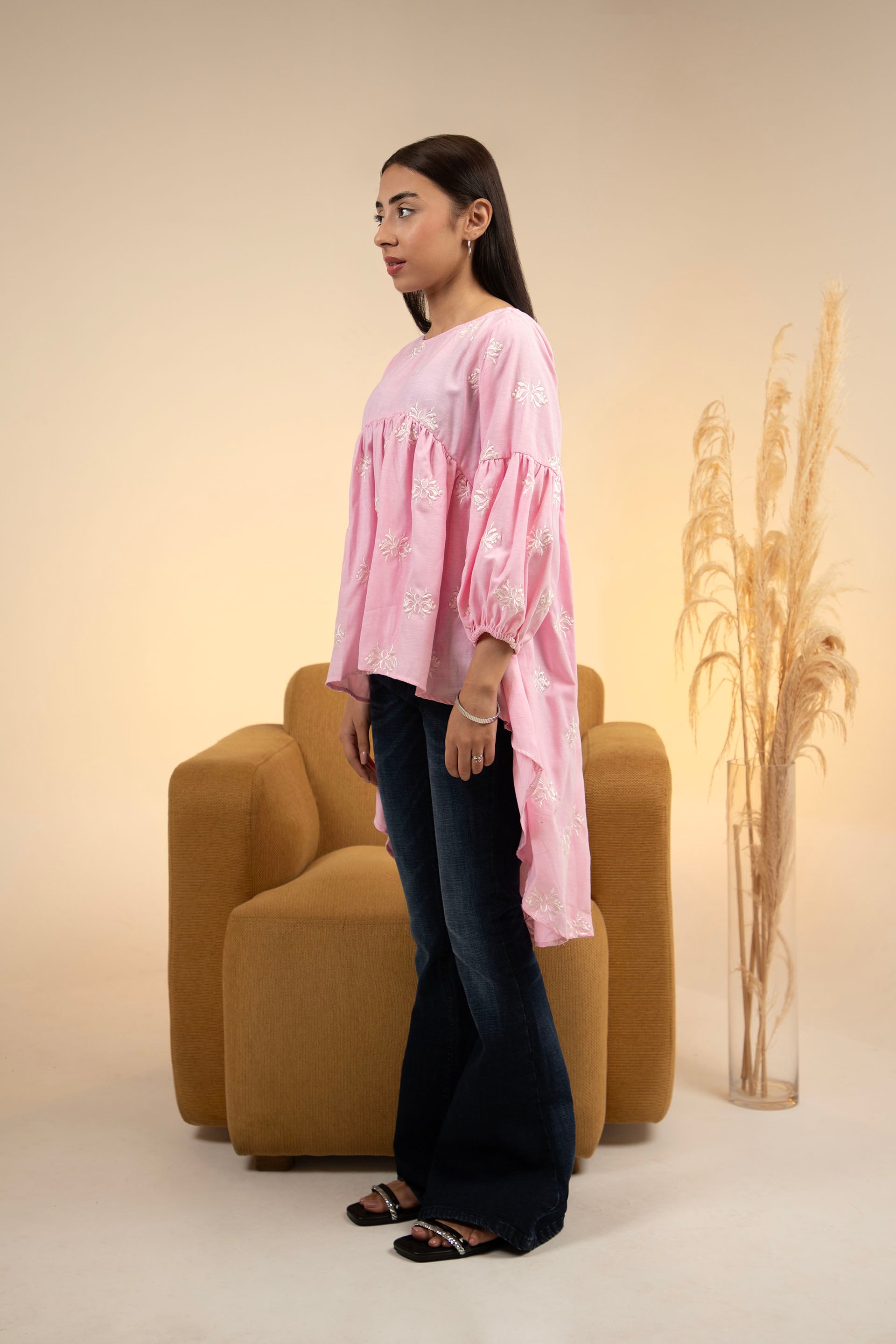 Embroidered Shirt Pink