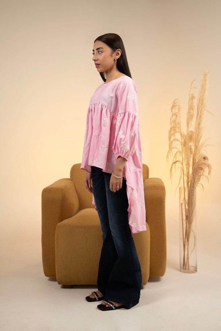 Embroidered Shirt Pink