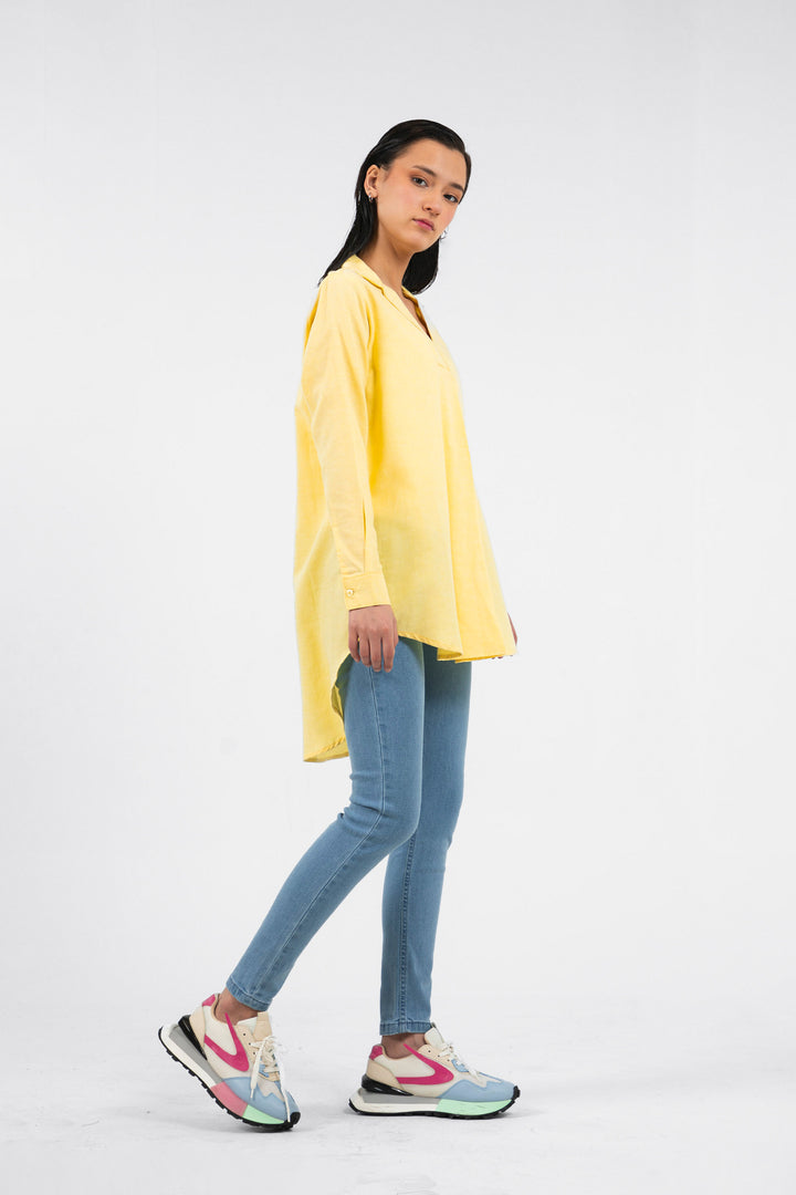 Pleated Tunic Yellow