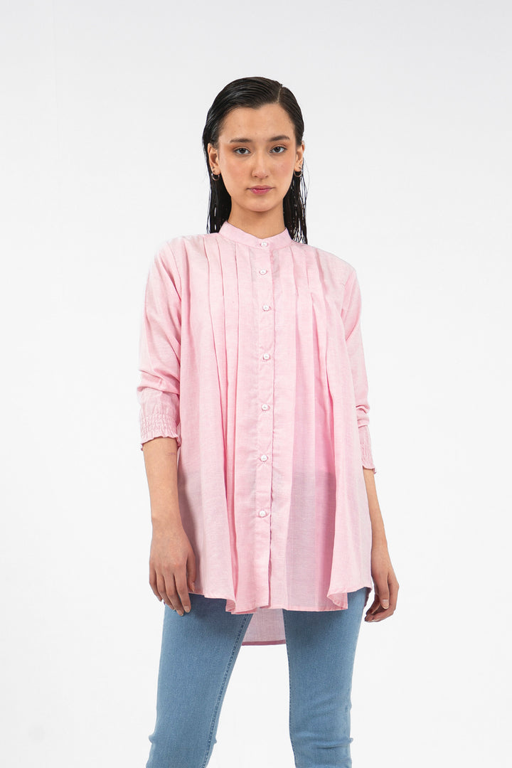 Pleated Shirt Pink