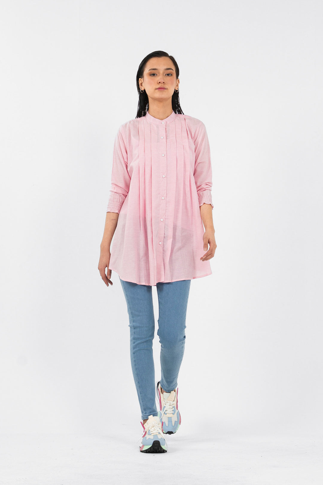 Pleated Shirt Pink