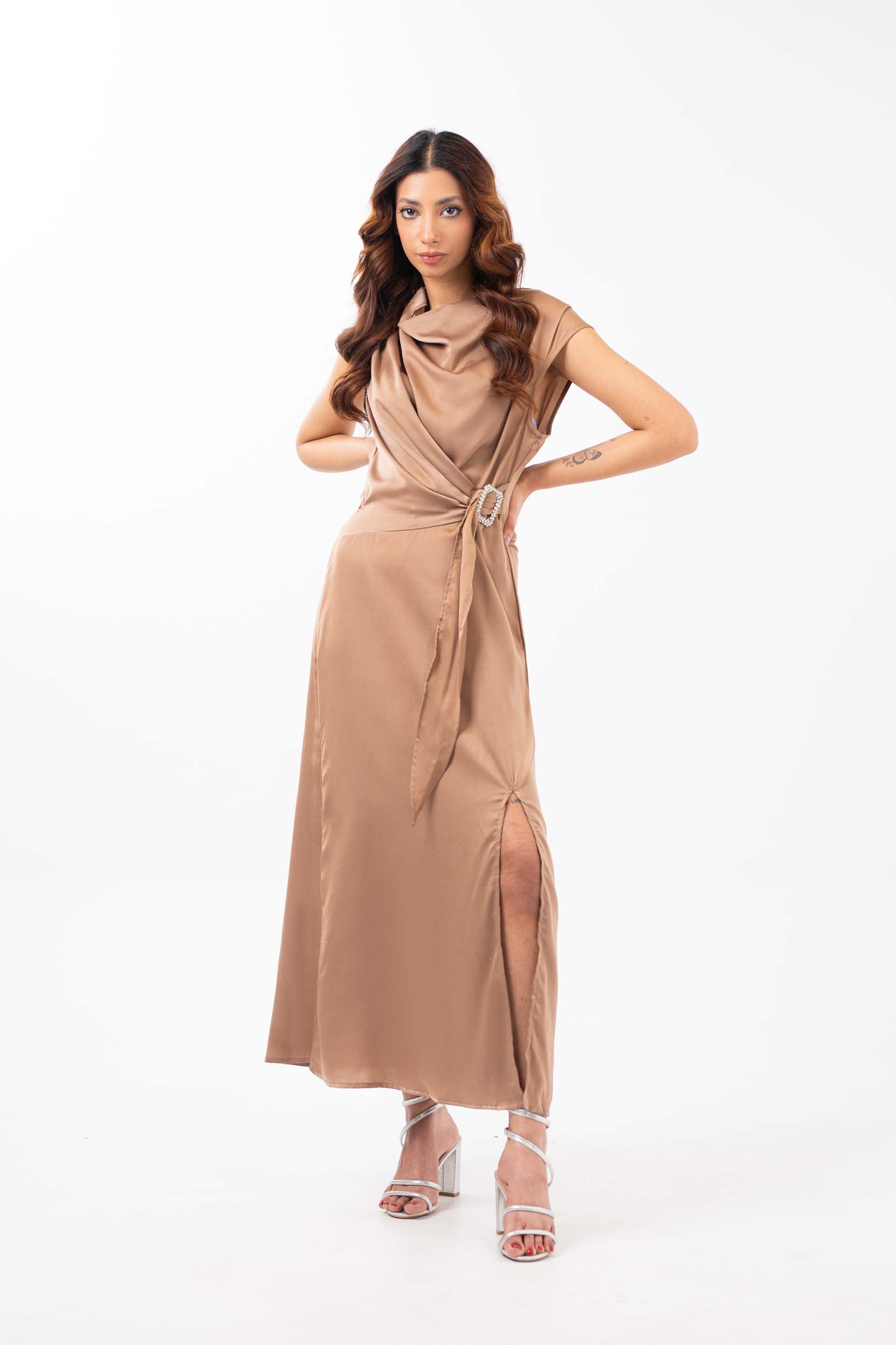 Belted Dress Copper