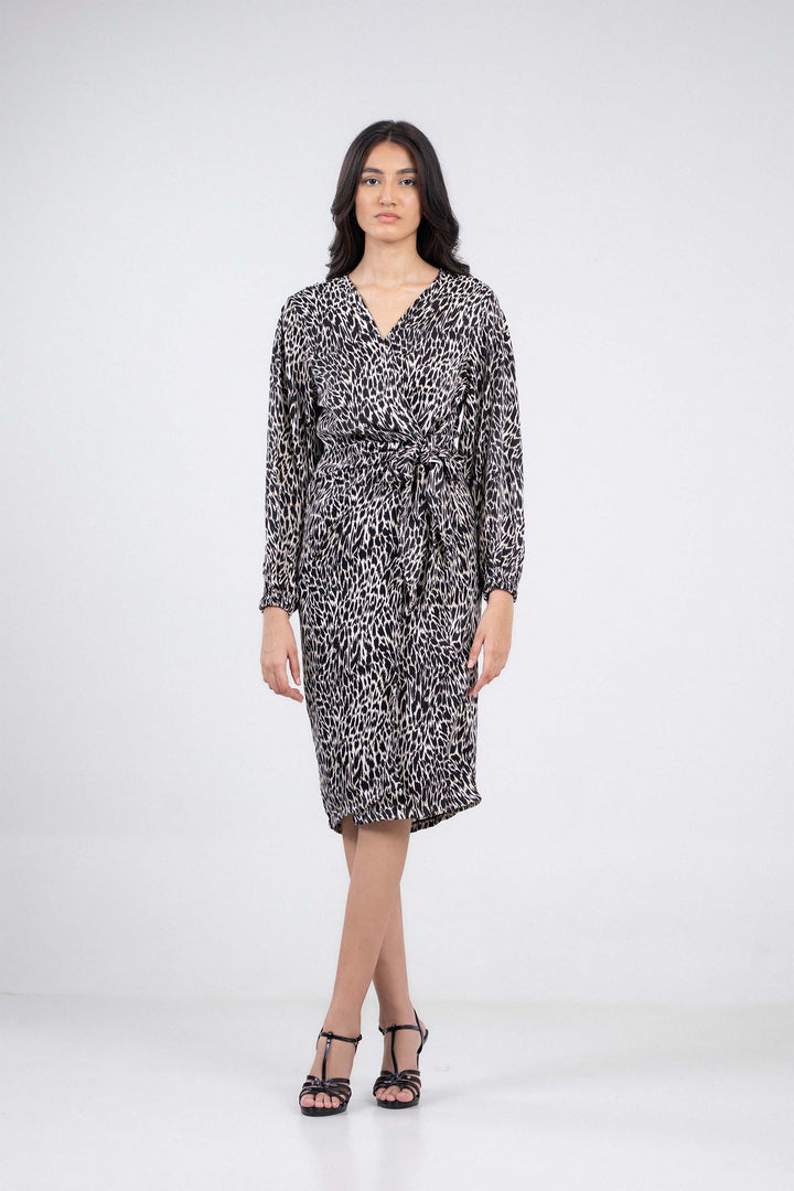 Printed Wrap Dress