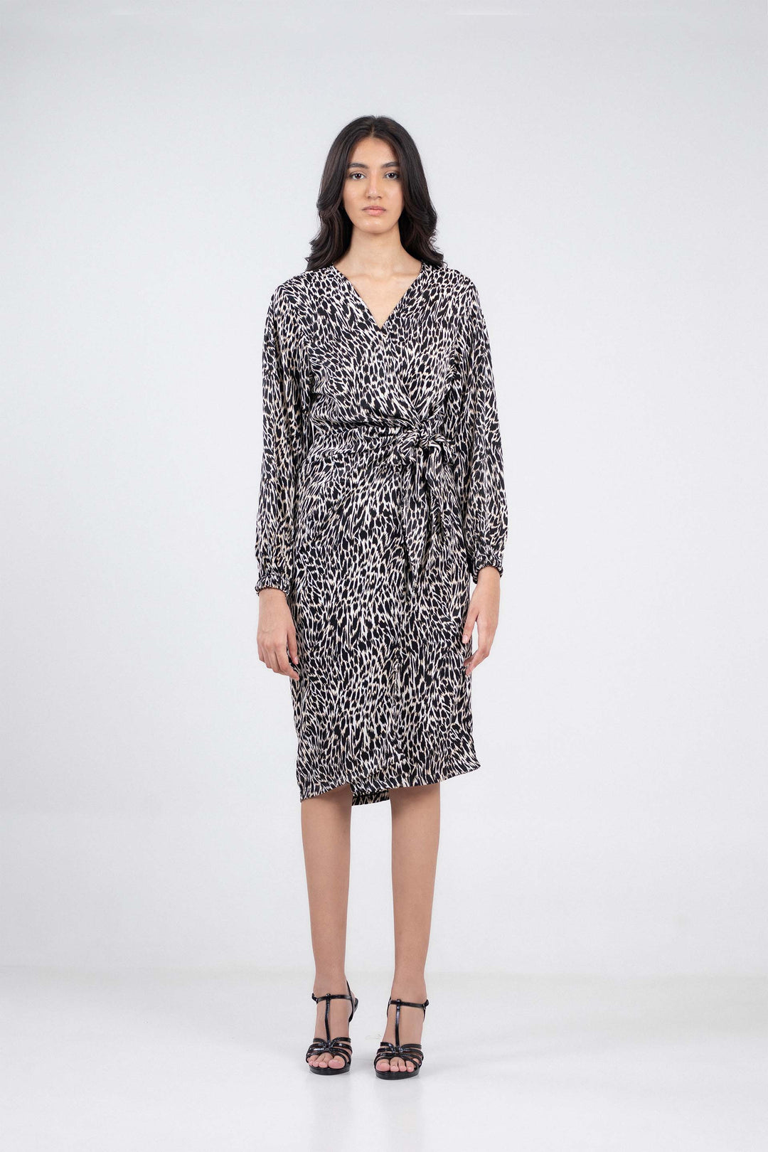 Printed Wrap Dress