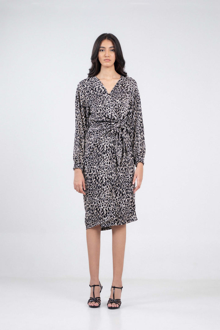 Printed Wrap Dress