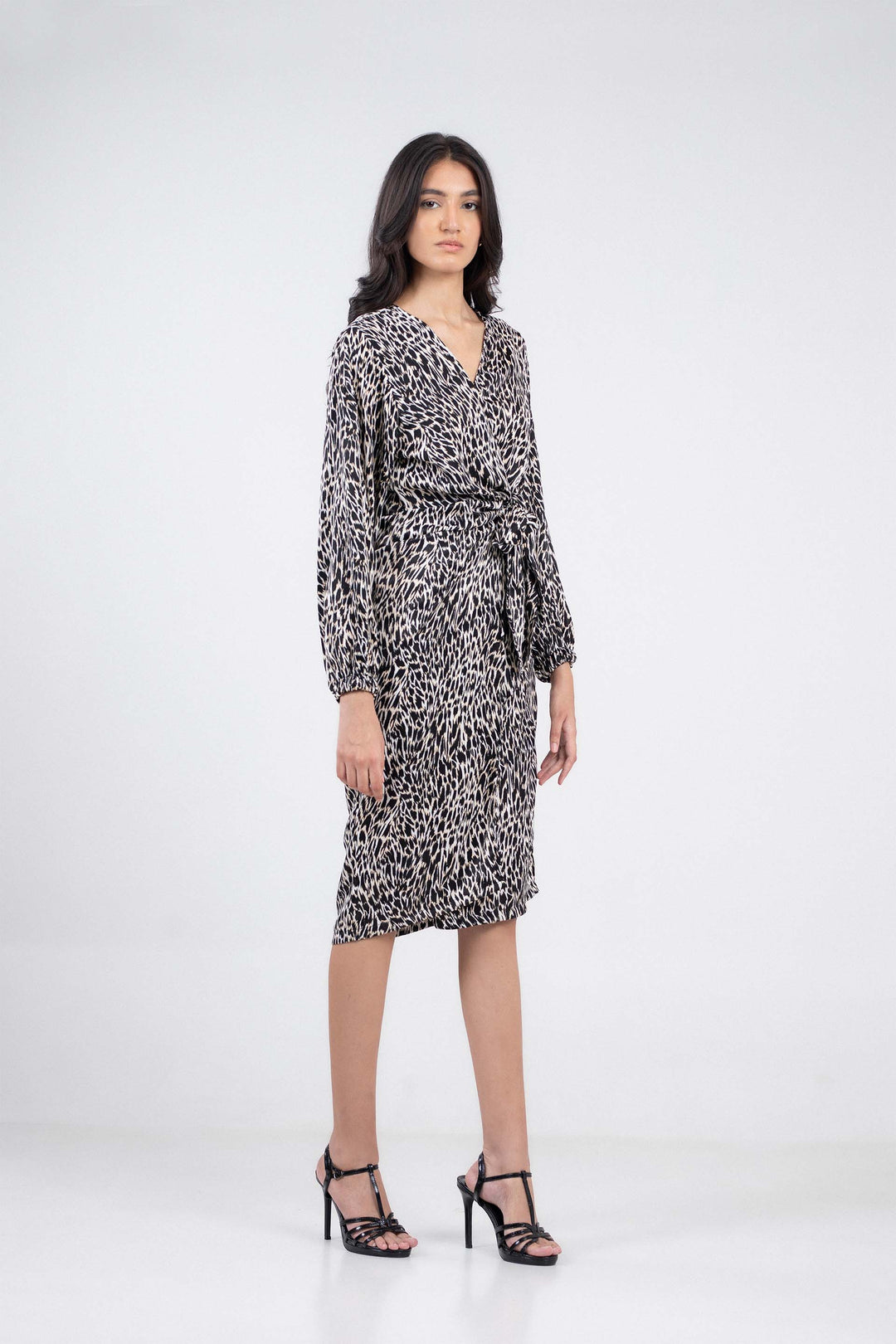 Printed Wrap Dress