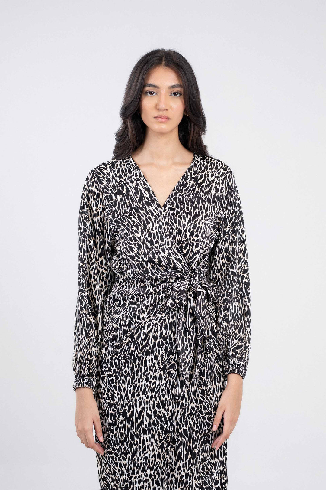 Printed Wrap Dress