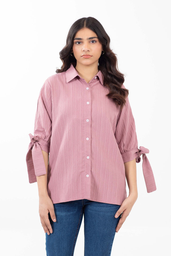 Textured Button Down Shirt