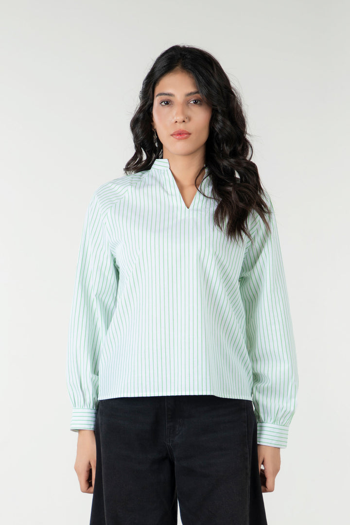 Ban Collar Tunic Top
