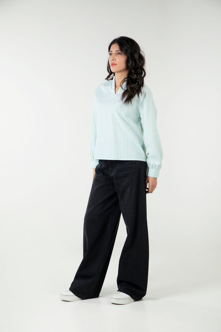 Ban Collar Tunic Top