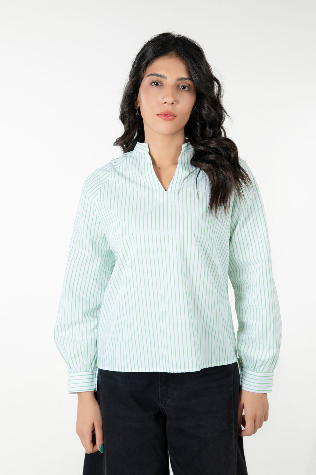 Ban Collar Tunic Top