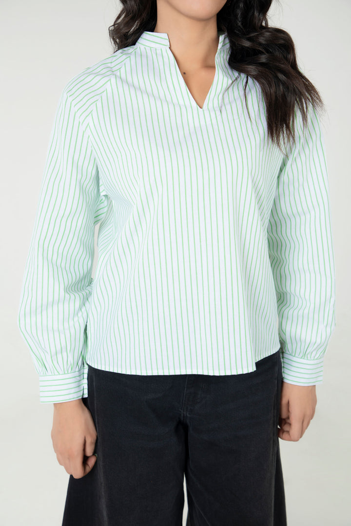 Ban Collar Tunic Top
