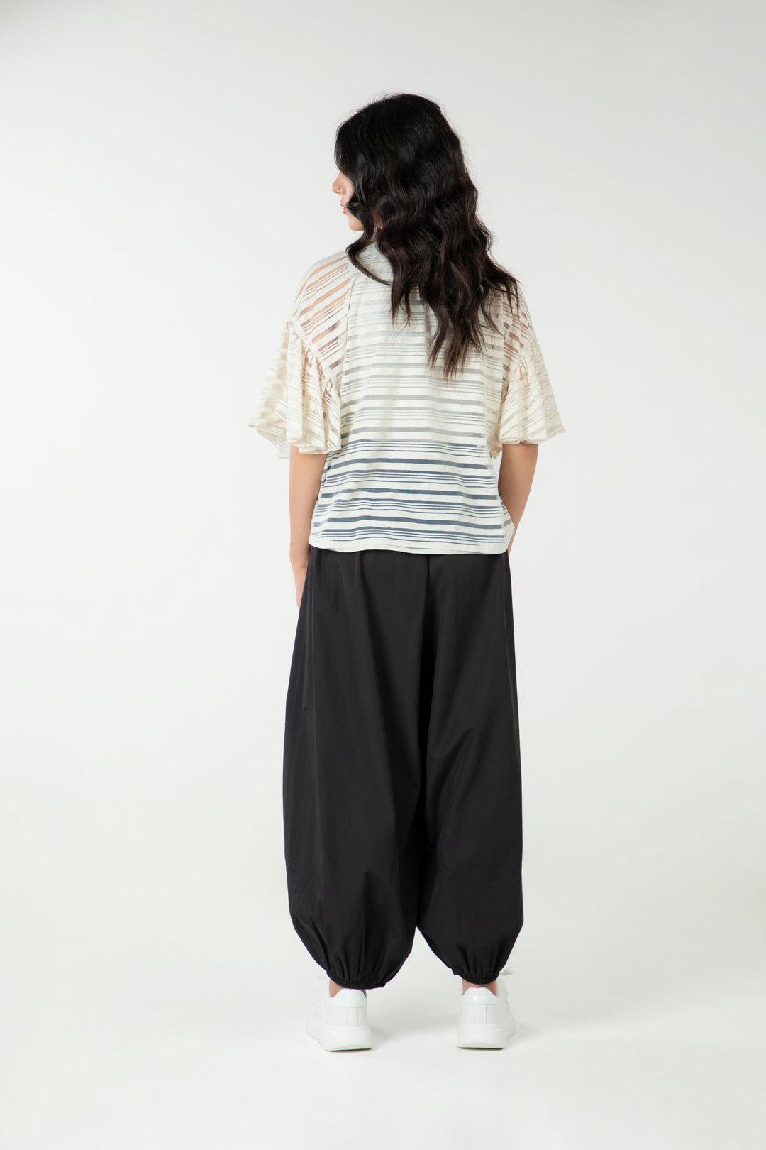 Drop shoulder Ruffled Top