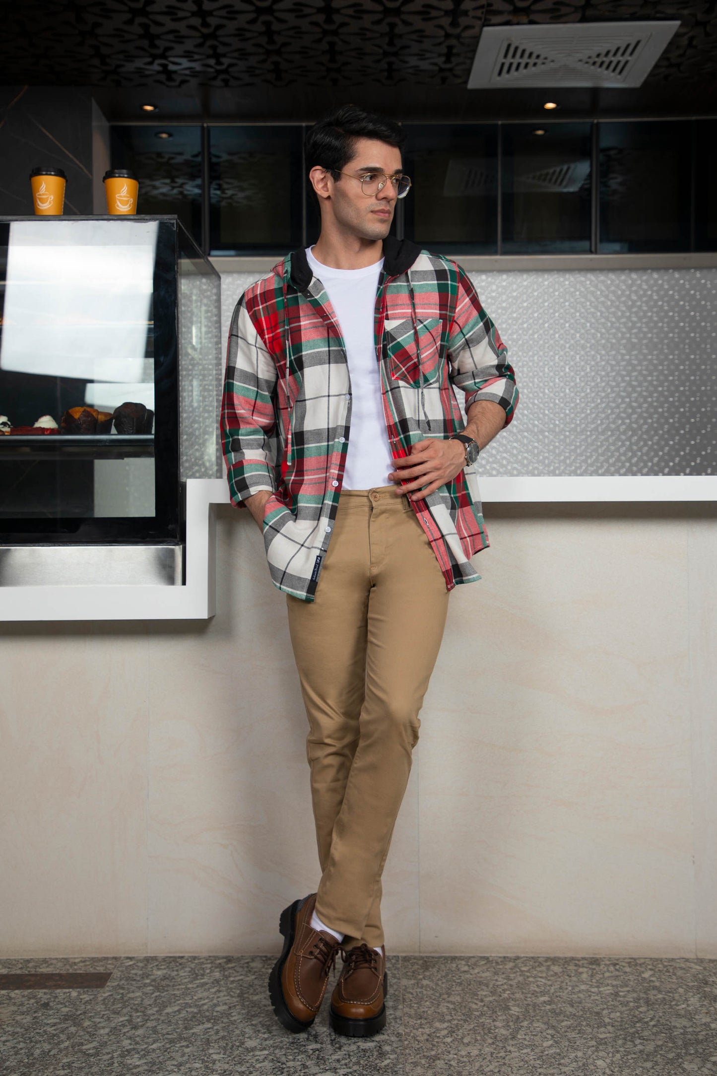 Flannel Shirt Grey/Red