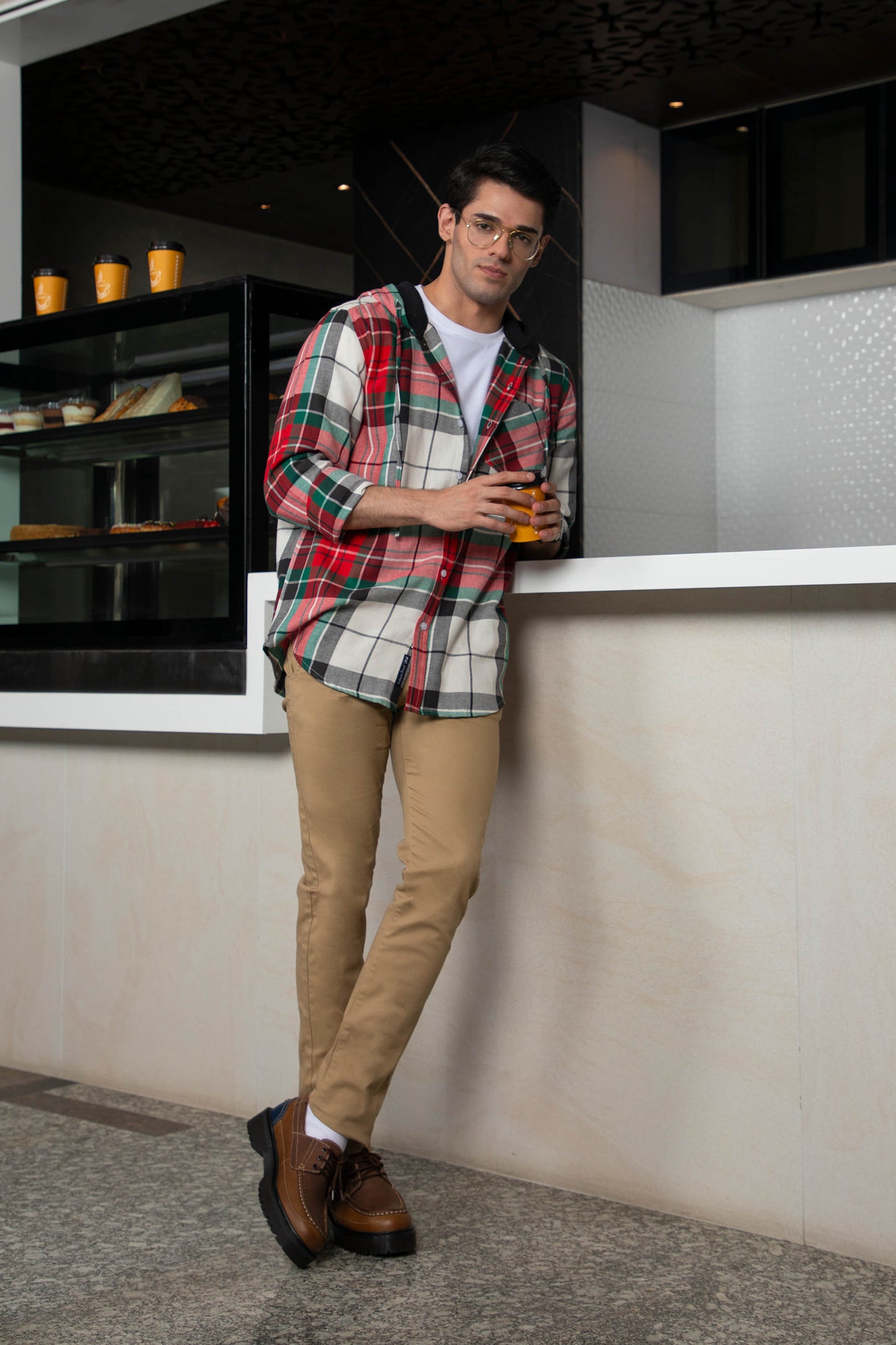 Flannel Shirt Grey/Red