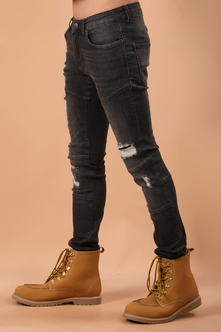 Paneled Jeans Black (7233511227543)