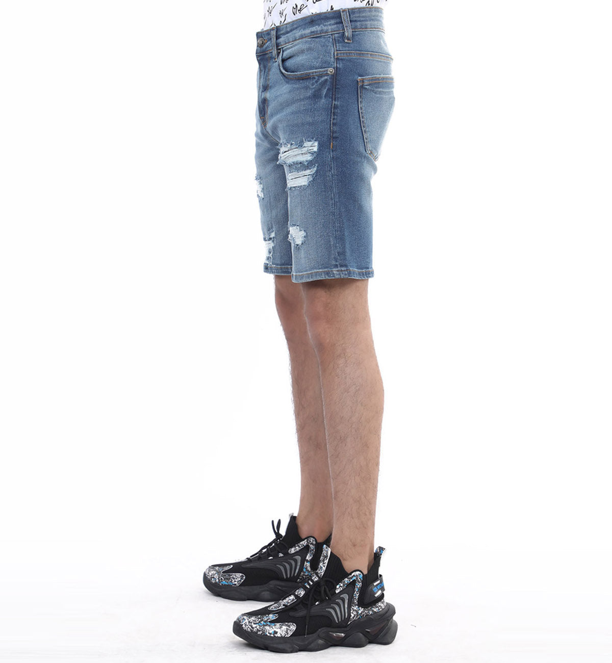 Ripped Shorts Vintage Blue (7530910843031)