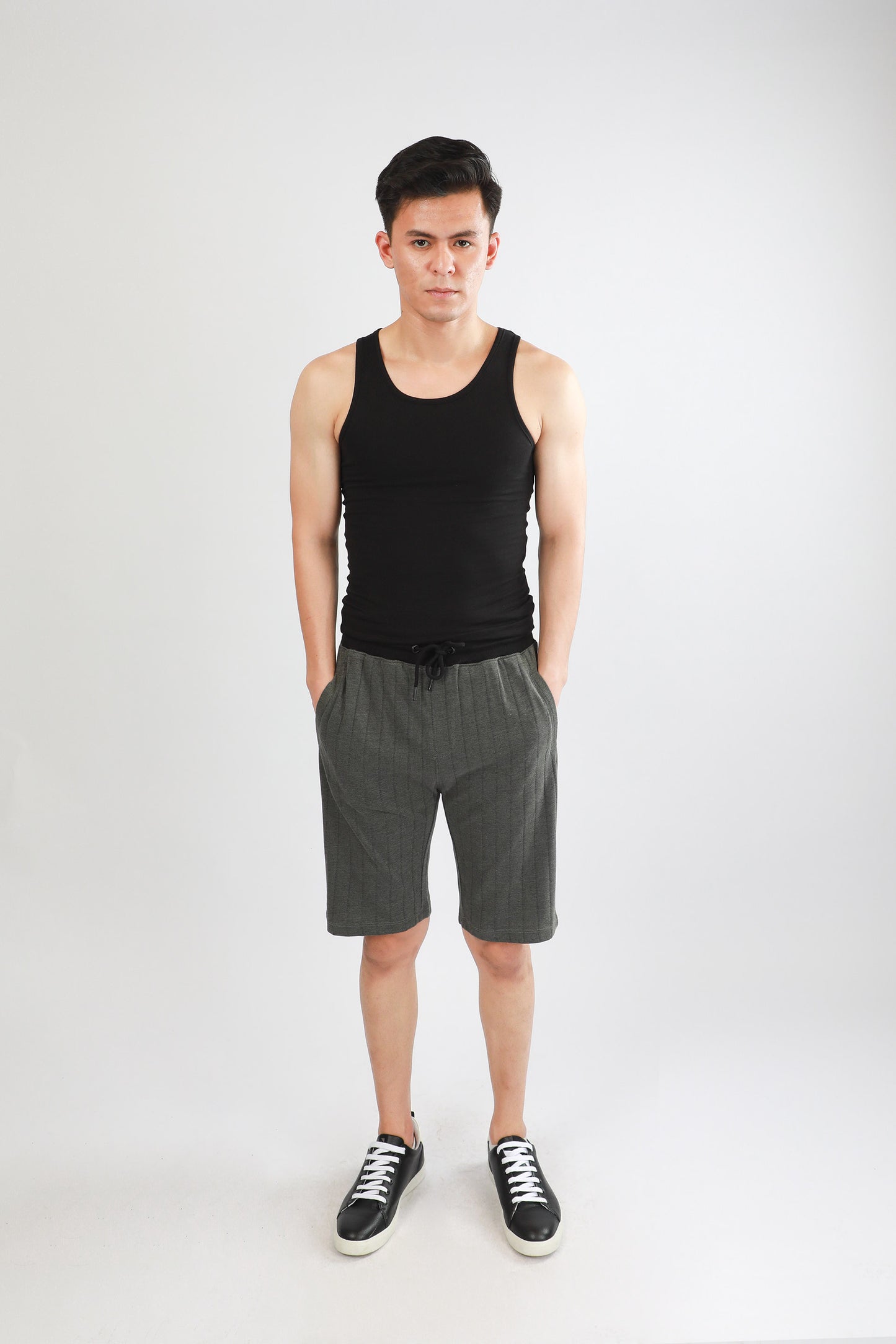 Textured Shorts Grey