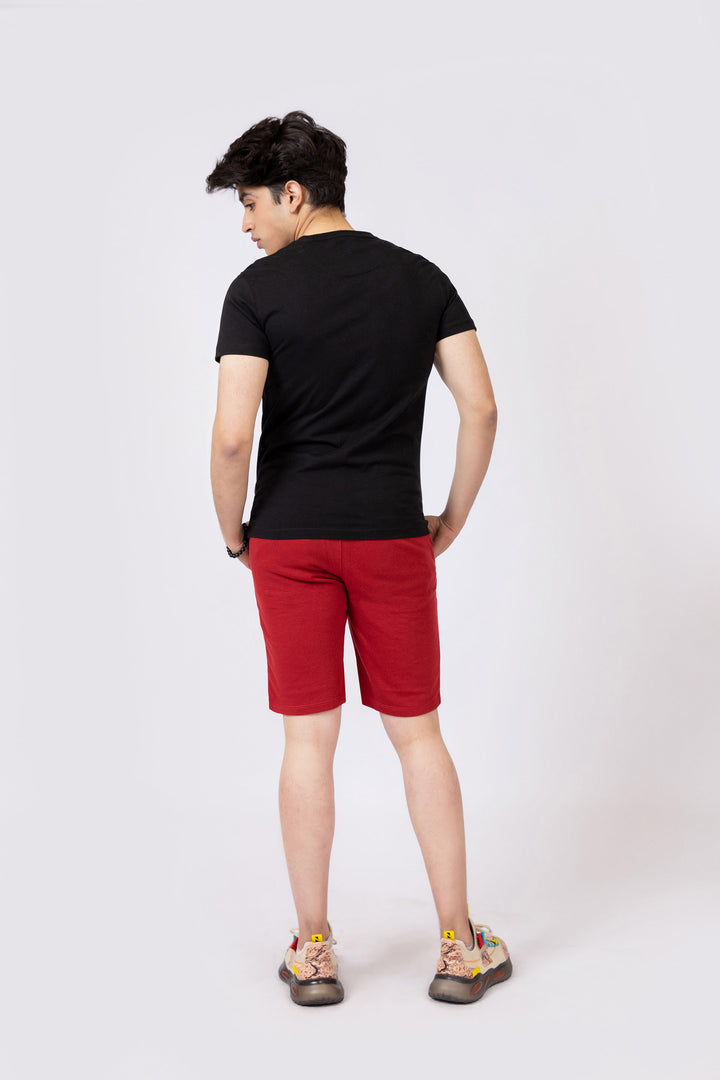 Graphic Shorts Maroon