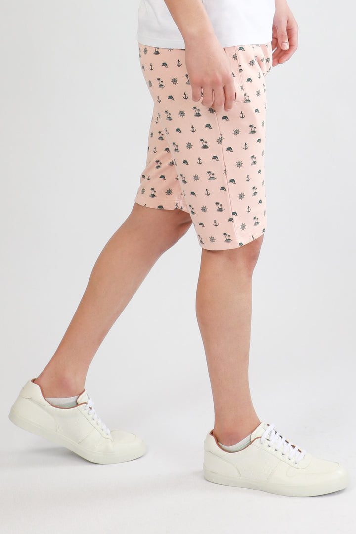 Printed Shorts Pink