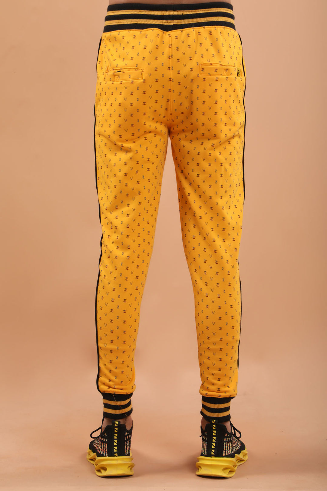 Printed Track Pants Mustard (7349412626583)